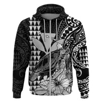Kakau Polynesian Tribal Hawaiian Turtle with Kanaka Maoli Black Hoodie LT9 - Polynesian Pride