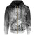 Polynesian Hawaii Custom Zip up Hoodie Humpback Whale with Tropical Flowers (White) Unisex White - Polynesian Pride