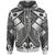 Chuuk Zip up Hoodie White Seal with Polynesian Tattoo Unisex White - Polynesian Pride