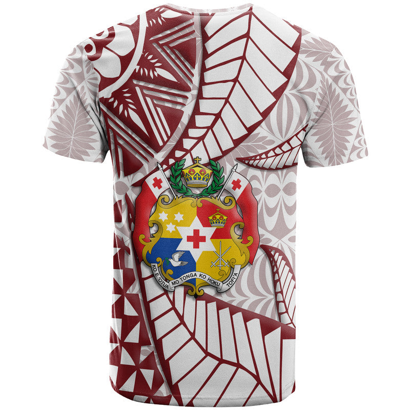 Tonga Emancipation Day T Shirt Kupesi Pattern No.2 White LT9 - Polynesian Pride