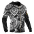 Vanuatu Polynesian Zip up Hoodie White Turtle - Polynesian Pride
