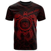 Hawaii Polynesian Custom T Shirt Vintage Polynesian Turtle (Red) Unisex Red - Polynesian Pride