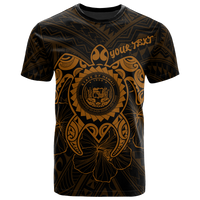 Hawaii Polynesian Custom T Shirt Vintage Polynesian Turtle (Golden) Unisex Golden - Polynesian Pride