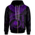Marshall Islands Polynesian Custom Zip up Hoodie Marshall Islands Waves (Purple) Unisex Purple - Polynesian Pride