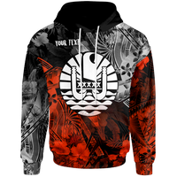 Tahiti Polynesian Custom Hoodie Vintage Polynesian Turtle Unisex Black - Polynesian Pride