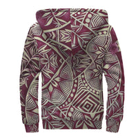 Red Leaf Polynesian Sherpa Hoodie - Polynesian Pride