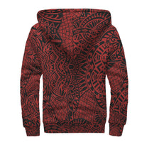 Red Polynesian Sherpa Hoodie - Polynesian Pride