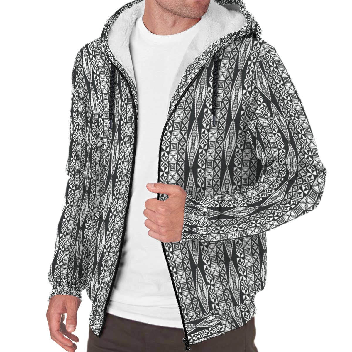 Hawaii Pattern Sherpa Hoodie - Polynesian Pride