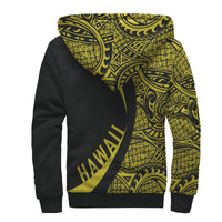 Hawaii Turtle Yellow Polynesian Sherpa Hoodie - Circle Style - Polynesian Pride