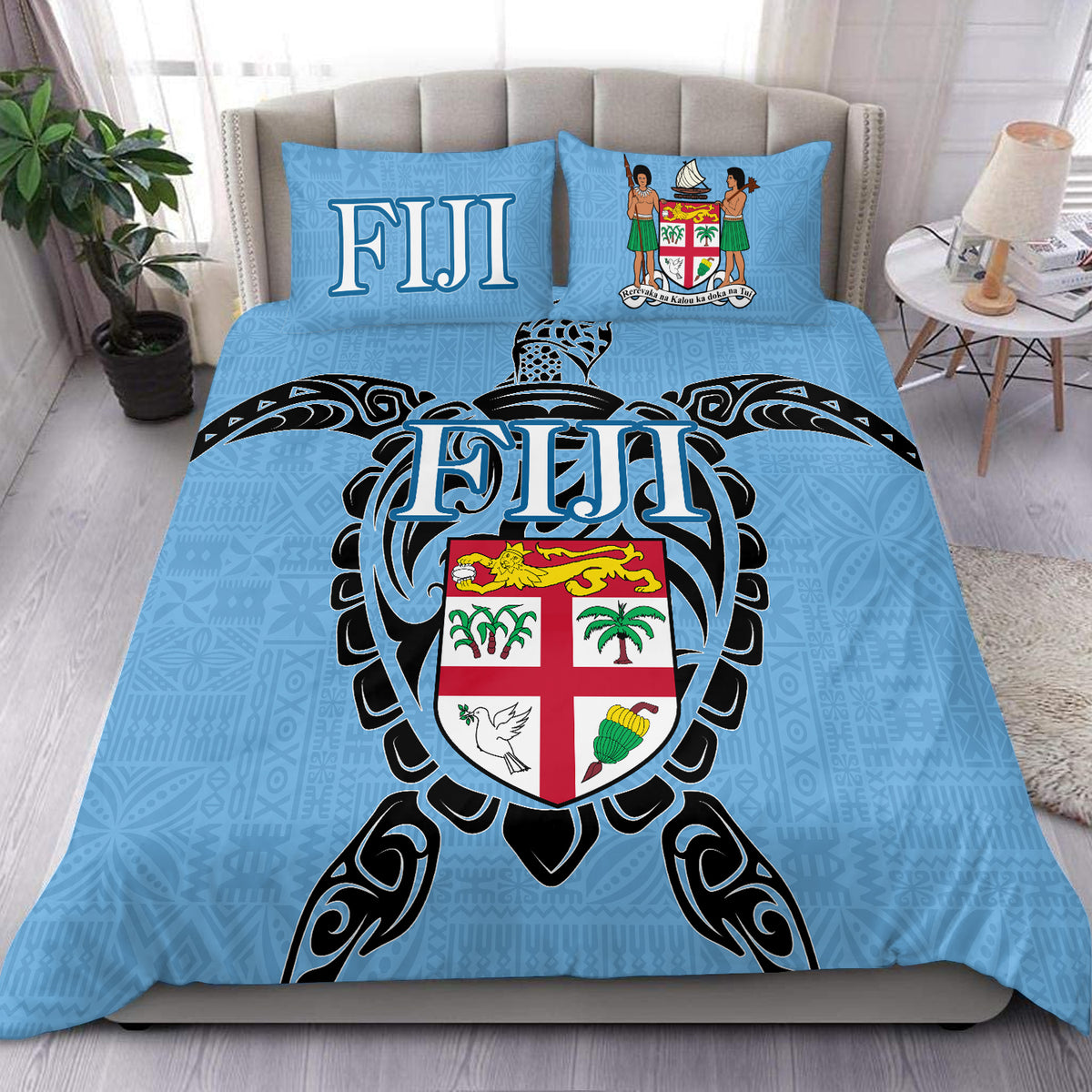 Fiji Bedding Sets - Fijian patterns ver3 Blue - LT20 Blue - Polynesian Pride