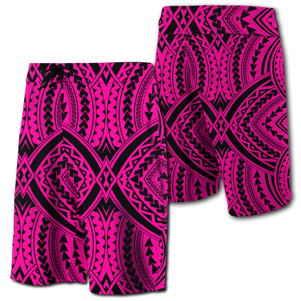 Hawaii Polynesian Tradition Board Shorts Pink Men Pink - Polynesian Pride
