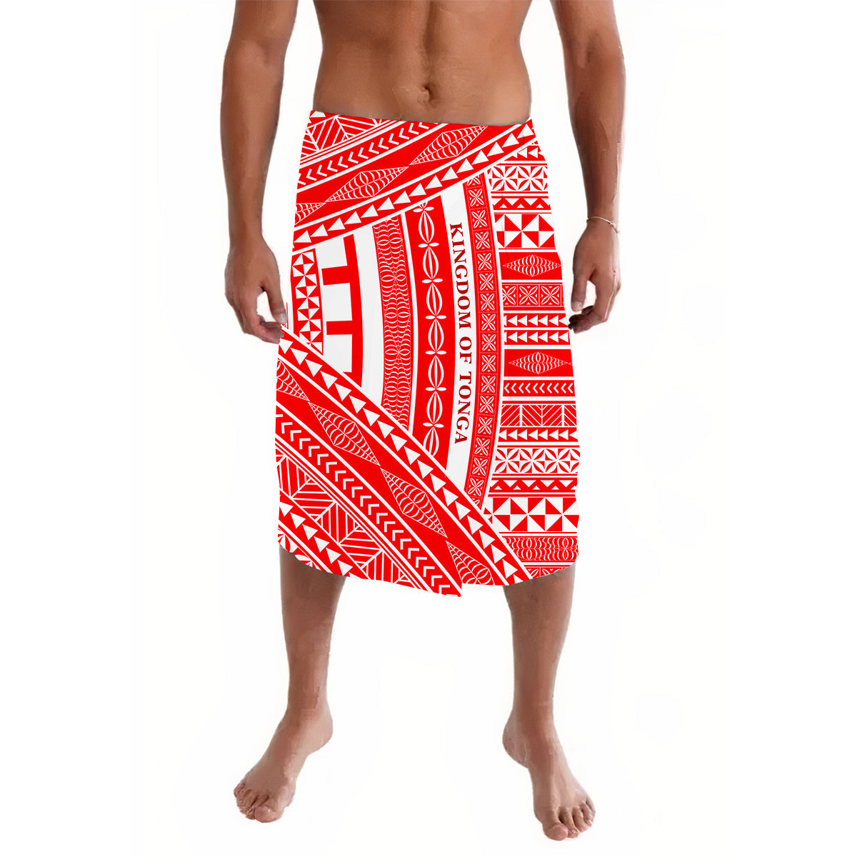 Tonga Lavalava Tongan Pattern Blithesome Version Red Ver.02 LT13 Red - Polynesian Pride