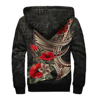 American Samoa Sherpa Hoodie - Polynesian Tribal Vintage Style - Polynesian Pride