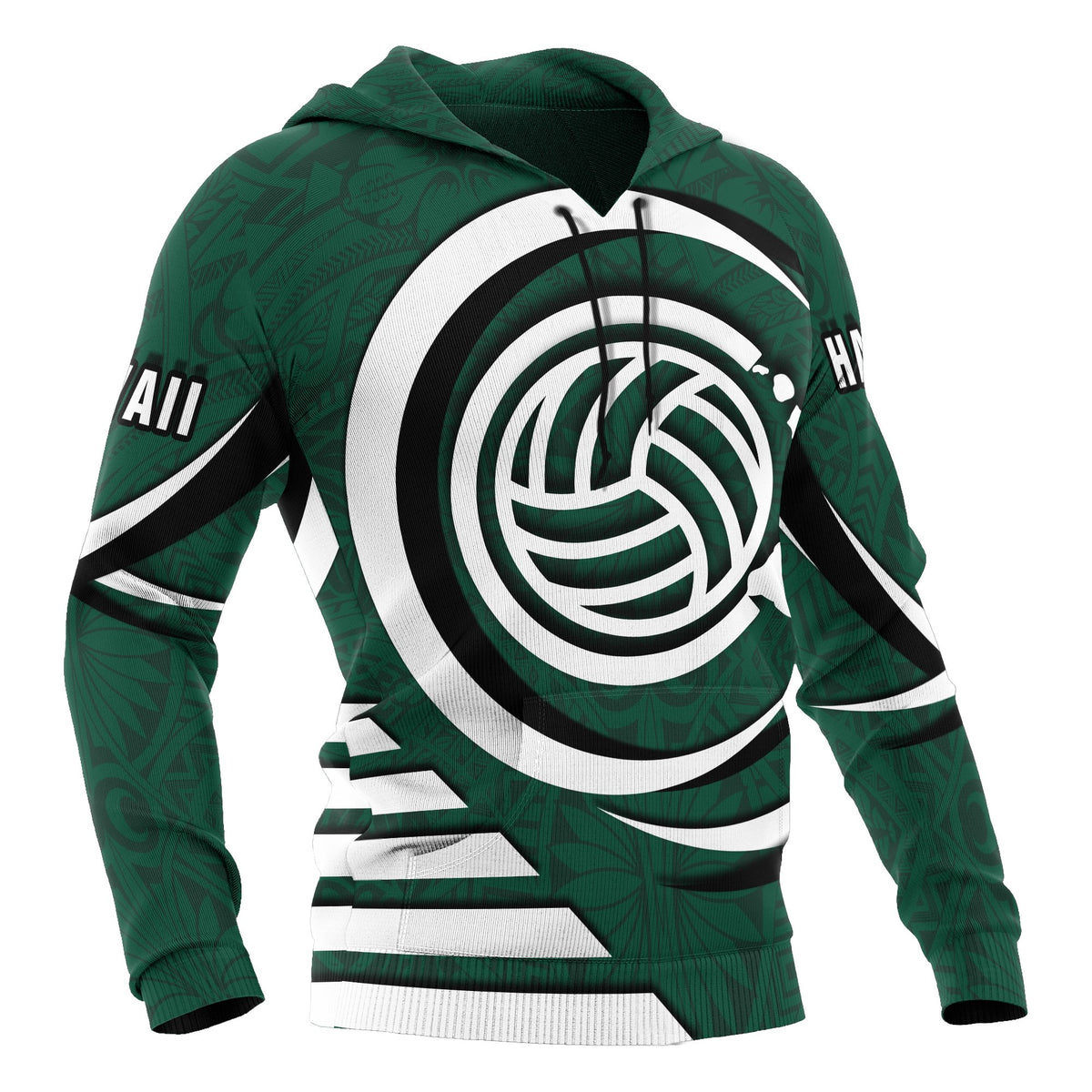 Polynesian Hawaii Hoodie Volleyball Hawaii Map - Polynesian Pride