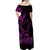 Hawaii Polynesian Off Shoulder Long Dress Ukulele Purple LT13 - Polynesian Pride