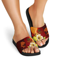 Pohnpei Custom Personalised Slide Sandals - Tribal Tuna Fish - Polynesian Pride