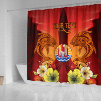 Tahiti Custom Personalised Shower Curtains - Tribal Tuna Fish - Polynesian Pride