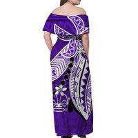 Marquesas Islands Off Shoulder Long Dress Purple Polynesian Pattern Special LT13 - Polynesian Pride
