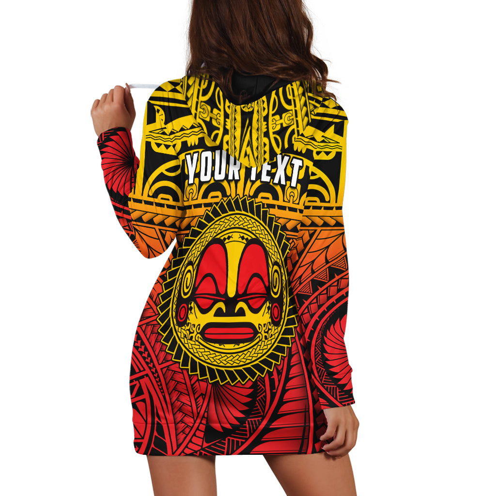 (Custom Personalised) Marquesas Islands Hoodie Dress Mata Tiki Polynesian Pattern LT13 - Polynesian Pride