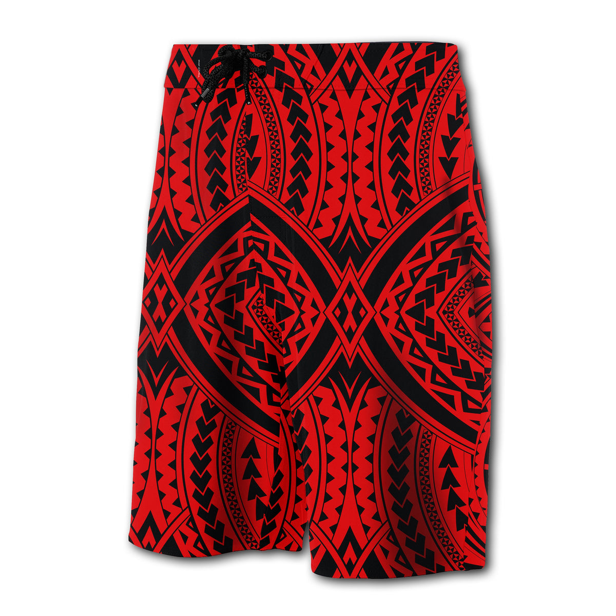 Hawaii Polynesian Tradition Board Shorts Red - Polynesian Pride