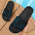 Hawaii Slide Sandals Coral Blue Black - Circle Style Black - Polynesian Pride