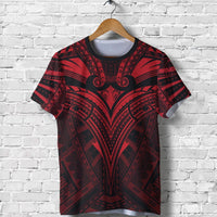 Polynesian T Shirt Micronesian Tattoo (Red) A16 Unisex Red - Polynesian Pride