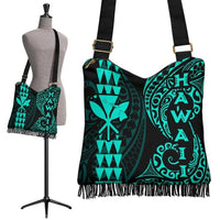 Hawaii Polynesian Crossbody Boho Handbag Turquoise Crossbody Boho Handbag One Size Turquoise - Polynesian Pride