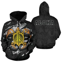 Honu Polynesian Gray Hawaii Turtle Hoodie Unisex Gray - Polynesian Pride