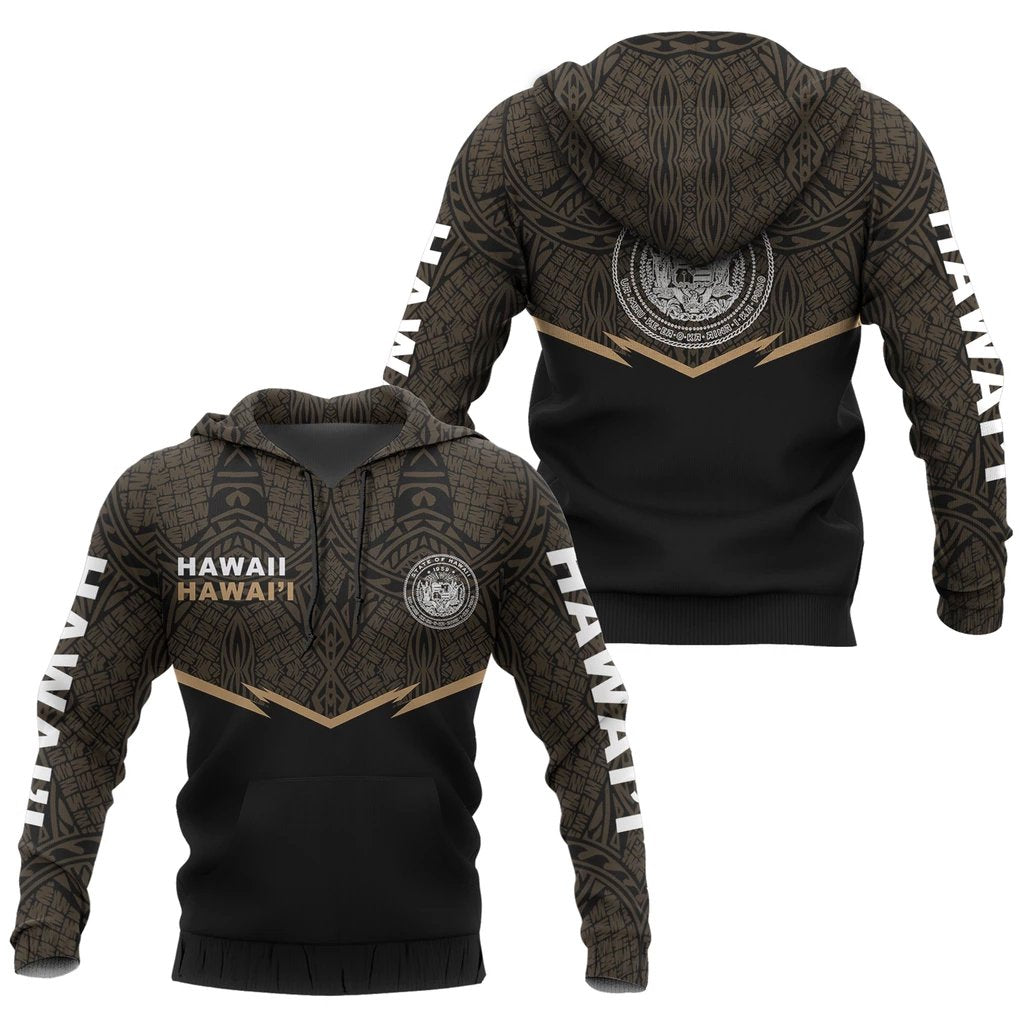 Hawaii Polynesian Hoodie Gold Energy Style Unisex Gold - Polynesian Pride