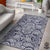 Polynesian Blue Dark Area Rug Black - Polynesian Pride