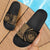Hawaii Slide Sandals Gold Black - Circle Style Black - Polynesian Pride