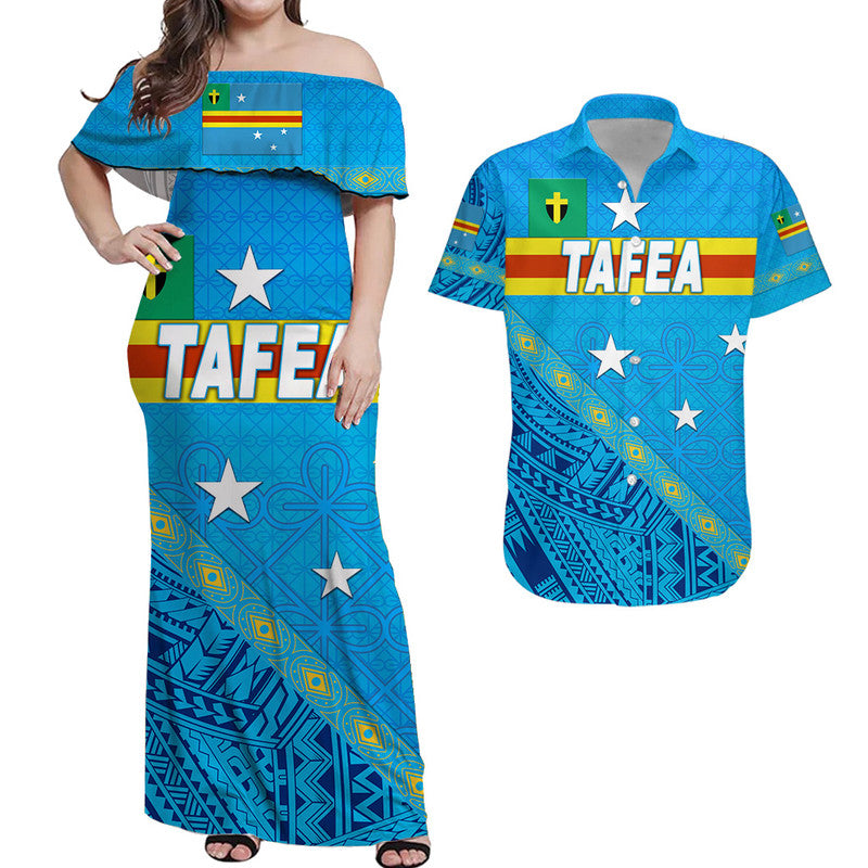Tafea Province Vanuatu Matching Hawaiian Shirt and Dress Pattern Unique Style LT8 Blue - Polynesian Pride