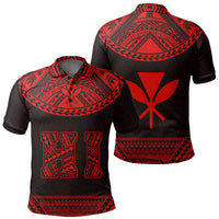 Hawaii Kanaka Polynesian Polo Shirt Divinity Red Unisex Red - Polynesian Pride