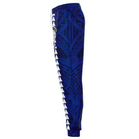 Hawaii Warrior Map Blue Kakau Joggers - Polynesian Pride