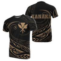 Kanaka T Shirt Frida Style Gold Unisex Black - Polynesian Pride