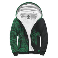 Hawaii Turtle Green Polynesian Sherpa Hoodie - Circle Style Green - Polynesian Pride