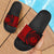 Hawaii Slide Sandals Red Black - Circle Style Black - Polynesian Pride