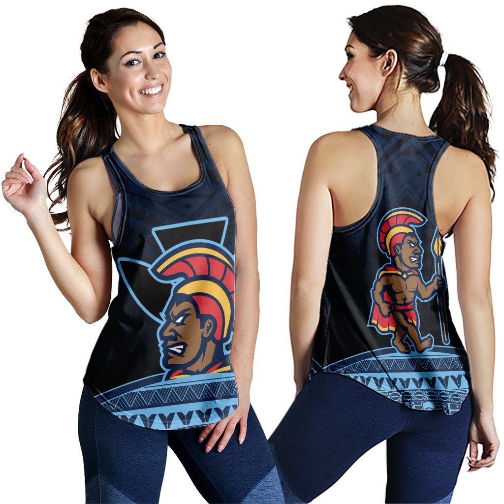 Hawaiian - Polynesian Kanaka Warrior Racerback Tank - Strong Style - AH Blue - Polynesian Pride