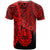 Tahiti Polynesian Custom T Shirt Tribal Wave Tattoo Red - Polynesian Pride