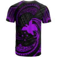 Papua New Guinea Polynesian Custom T Shirt Purple Tribal Wave - Polynesian Pride