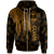 Guam Zip up Hoodie Polynesian Wings (Golden) Unisex Golden - Polynesian Pride
