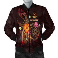Vanuatu Polynesian Men's Bomber Jacket - Legend of Vanuatu (Red) Red - Polynesian Pride