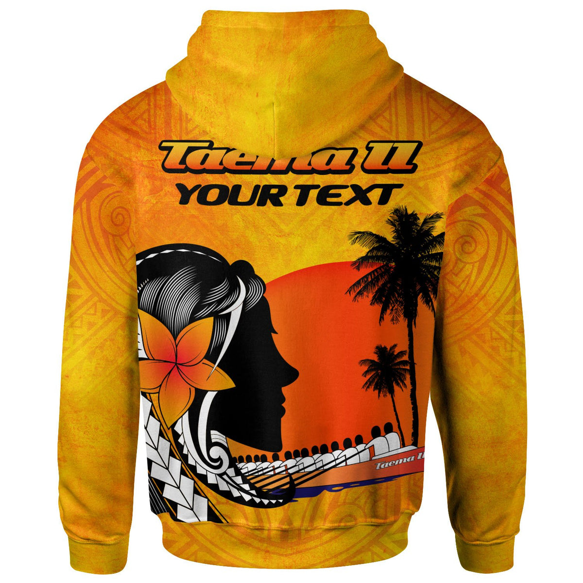 American Samoa Custom Zip up Hoodie Taema II Leone - Polynesian Pride