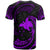 Papua New Guinea Polynesian All Over T Shirt Purple Tribal Wave - Polynesian Pride