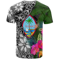 Guam Custom T Shirt Turtle Plumeria Banana Leaf - Polynesian Pride