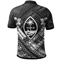 Guam Polynesian Custom Polo Shirt Guam White Seal Camisole Hibiscus Style - Polynesian Pride