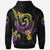 Guam Custom Hoodie Plumeria Flowers with Spiral Patterns - Polynesian Pride