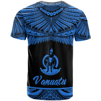 Vanuatu Polynesian Custom T Shirt Vanuatuan Pride Blue Version - Polynesian Pride