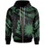 Nauru Polynesian Zip Hoodie Polynesian Tattoo Green Version Unisex Green - Polynesian Pride