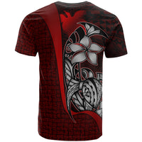 Papua New Guinea Polynesian T Shirt Red Turtle with Hook - Polynesian Pride